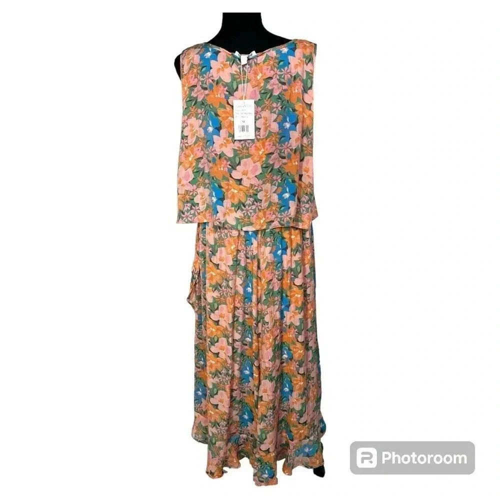 Marissa Olivia Floral Flowey Maxi Dress size XL - Picture 4 of 12
